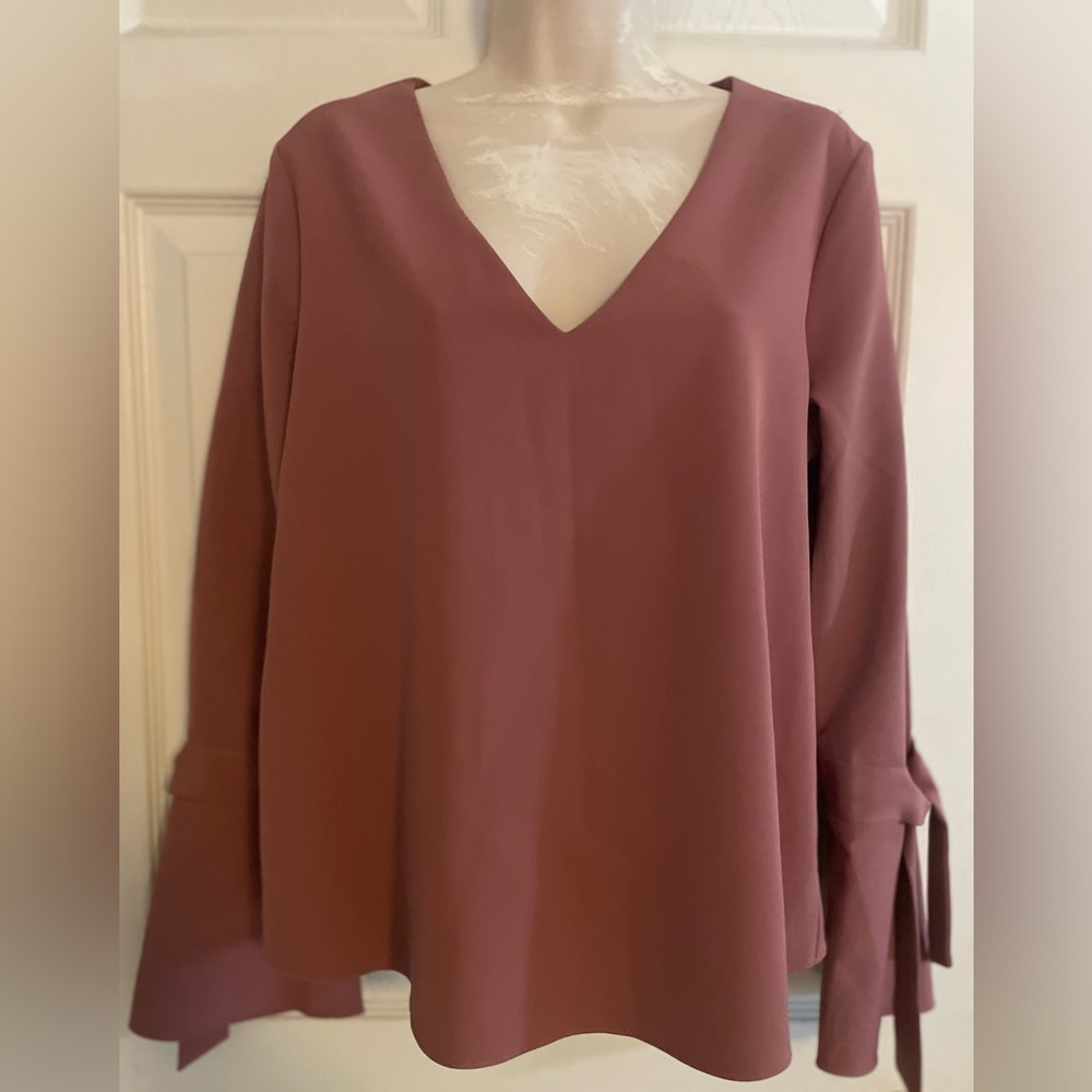 NWT Cooper & Ella Dusty Rose V-Neck‎ Blouse